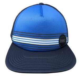 O'Neill Est. 1952 Snapback Trucker Hat Blue One Size Adjustable Mesh Back